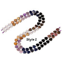 Mixed Styles Gradient Multi color Gemstone Flat Heart Shape Beads 8mm 15" Strand