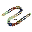 Mixed Styles Gradient Multi color Gemstone Flat Heart Shape Beads 8mm 15" Strand