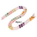 Mixed Styles Gradient Multi color Gemstone Flat Heart Shape Beads 8mm 15" Strand