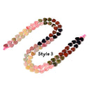 Mixed Styles Gradient Multi color Gemstone Flat Heart Shape Beads 8mm 15" Strand