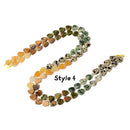 Mixed Styles Gradient Multi color Gemstone Flat Heart Shape Beads 8mm 15" Strand