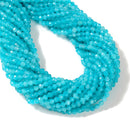 Blue Amazonite Faceted Round Beads Size 2.5mm 3.5mm 4mm 5mm 6mm 15.5" Strand