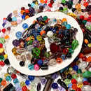 Mix Colorful Crystal Glass Various Shapes Loose Beads Sold by 3oz & 8oz Per Bag
