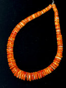 Natural Graduated Spiny Oyster Smooth Rondelle Disc Beads Size 8-18mm 16" Strand