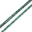 02 Natural Genuine Turquoise Smooth Round Beads Size 3mm 4mm 16" Strand