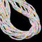 Multi-color MOP Shell Smooth Round Beads Size 3mm 4mm 15.5'' Strand