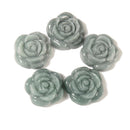 Natural Jadeite Jade Hand Carved Rose Flower Shape Pendant 30mm Sold One Piece