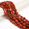 Natural Red Jasper Faceted Five-Pointed Star Shape Beads Size 14mm 15.5'' Strand