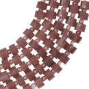Natural Strawberry Quartz Faceted Rondelle Wheel Disc Beads 6x8mm 15.5'' Strand