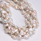 Natural White Fresh Water Pearl Baroque Shape Beads 13-15x18-25mm 16" Strand