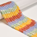 01 Gradient Colorful Dyed Jade Smooth Rondelle Beads Size 5x8mm 15.5" Strand