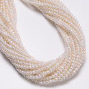 Natural White Fresh Water Pearl Potato Shape Beads Size 3.5-4mm 15" Strand