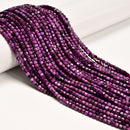 Grade A Natural American Purple Stone Faceted Cube Beads Size 2mm 3mm 15.5'' Std