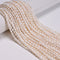 White Fresh Water Pearl Ringed Rice Shape Beads Size 3-4x5-6mm 14'' Strand