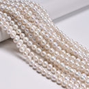 Natural White Fresh Water Pearl Baroque Drop Beads Size 8-9mm 15.5'' Strand