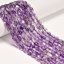 Grade A Natural Amethyst Pebble Nugget Beads Size 6-7x7-8mm 7-8x7-9mm 15.5" Strd