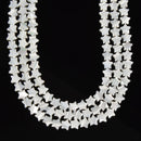 Iridescent White Mother of Pearl MOP Shell Star Beads 8mm to 15mm 15.5'' Strand