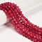 Fuchsia Color Dyed Jade Faceted Rondelle Beads Size 6x8mm 15.5'' Strand