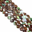 Natural Chrysoprase Irregular Hexagon Slab Slice Beads 18x22mm-20x26mm 15.5"Strd