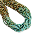 Gradient Natural Turquoise Heishi Disc Beads Size 2x4mm 15.5'' Strand