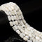 White Moonstone with Black Specks Faceted Tube Beads Size 7-8x12-13mm 15.5''Strd