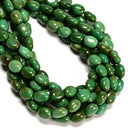 Dark Green Turquoise Smooth Oval Shape Beads Size 11x14mm 15x18mm 15.5" Strand