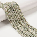 Natural Genuine Green Jade Heishi Disc Beads Size 2x4mm 15.5'' Strand