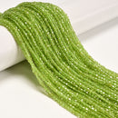 Grade AA Natural Peridot Faceted Cube Beads Size 3mm 15.5'' Strand