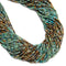 Natural Gradient Turquoise Faceted Round Beads Size 2mm 15.5'' Strand