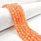 Light Orange Color Dyed Jade Faceted Cube Beads Size 7mm 15.5'' Strand