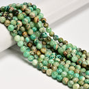 Natural Azurite Jade Smooth Round Beads Size 6mm 8mm 10mm 15.5" Strand