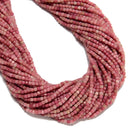 Natural Pink Petrified Rhodonite Faceted Rubik's Cube Beads 2mm 15.5'' Strand