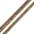 Spiny Oyster Mohave Copper Turquoise Smooth Rondelle Beads 4x6mm 5x8mm 16" Strd