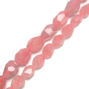 Grade AA Rose Quartz Faceted Nugget Chunk Beads 18x25mm 25x30mm 15.5" Strand