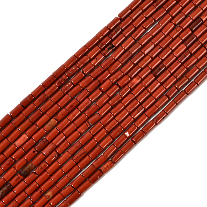 03 Mixed Gemstone Cylinder Tube Shape Beads Size 2x4mm 15'' Strand