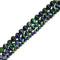 Galaxy Green Blue Tiger Eye Smooth Round Beads Size 6mm 8mm 10mm 15.5" Strand