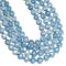 Aquamarine Color Dyed Jade Smooth Heart Shape Beads Size 12mm 15.5" Strand