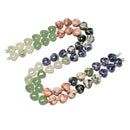 04 Gradient Multi-color Gemstone Smooth Heart Shape Beads Size 12mm 15.5'' Strd