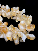 Natural Citrine Smooth Nugget Chunks Top Drilled Approx. 15-30mm 15.5" Strand