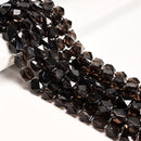 Natural Ice Obsidian Faceted Nugget Chunk Beads Size 10x12mm 15.5" Strand
