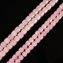 Natural Rose Quartz Faceted Cube Beads Size 8mm 10mm 15.5'' Strand