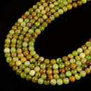 Natural Green Opal Smooth Round Beads Size 6mm 8mm 10mm 15.5'' Strand