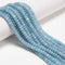 Aquamarine Color Dyed Jade Smooth Rondelle Beads Size 4x6mm 15.5'' Strand