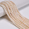 Natural White Fresh Water Pearl Ringed Baroque Shape Beads 4-5x6-7mm 13.5"Strand