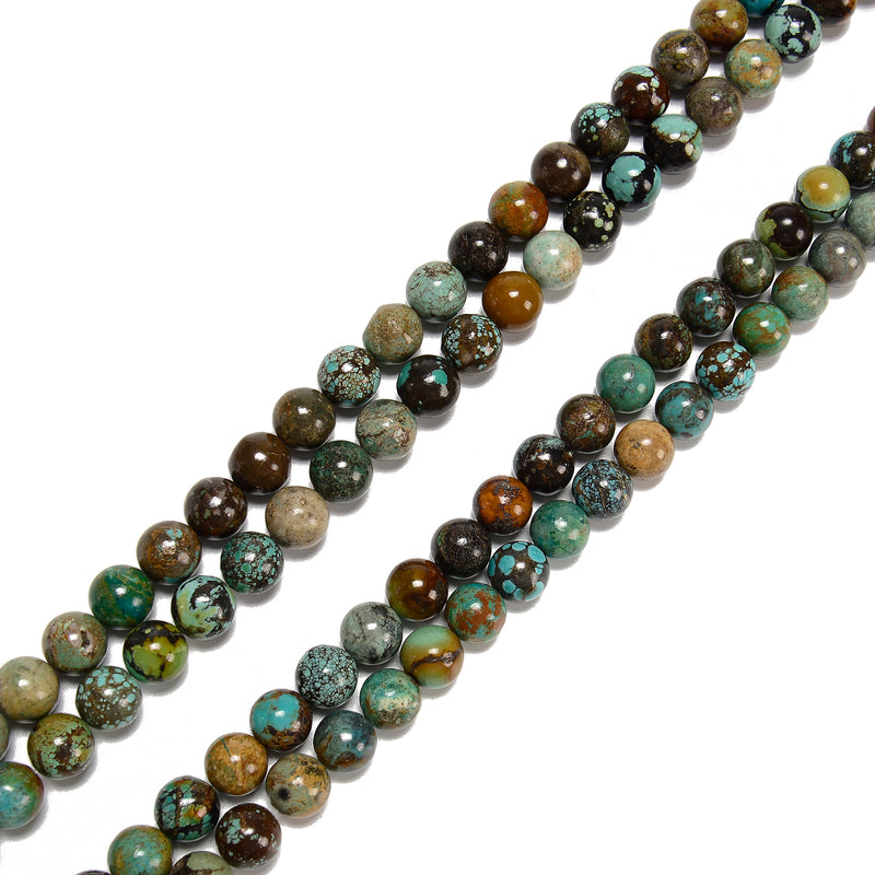 Natural Genuine Turquoise Smooth Round Beads 11-11.5mm 11.5-12mm 15.5" Strand