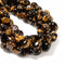 Natural Yellow Tiger Eye Full Oval Nugget Beads Size 10-12 x13-18mm 15.5'' Strd