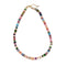 Mixed Gemstone Rondelle Size 2x6mm Beaded Necklace 17''-18.5" Length Adjustable