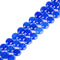 Blue Dyed Jade Hexagram Cutting Faceted Coin Beads Size 12mm 15.5'' Strand