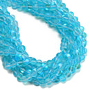 Aqua Mystic Mermaid Glass Matte Round Beads Size 6mm 8mm 10mm 15.5" Strand