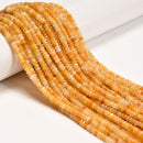 Natural Yellow Jade Faceted Rondelle Beads Size 2x4mm 15.5" Strand